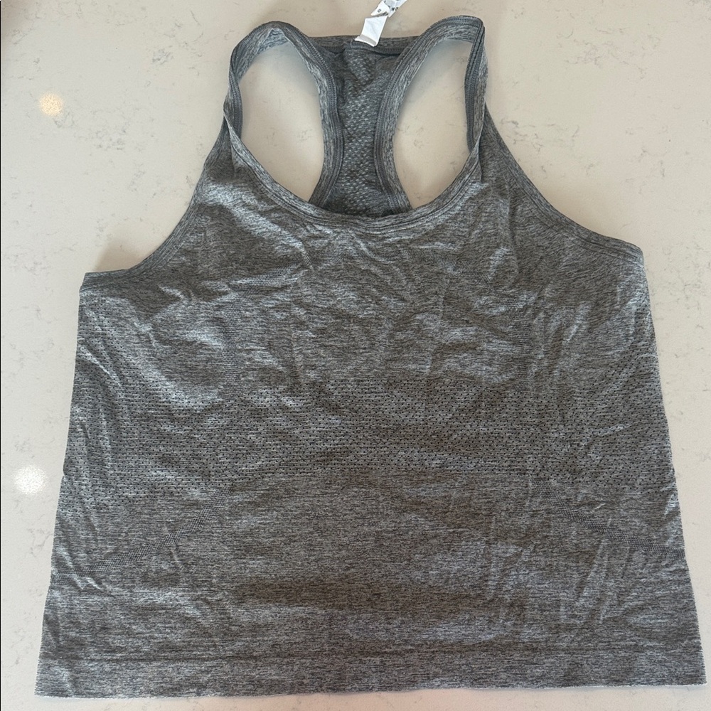 lululemon athletica Heathered Charcoal Racerback Tank